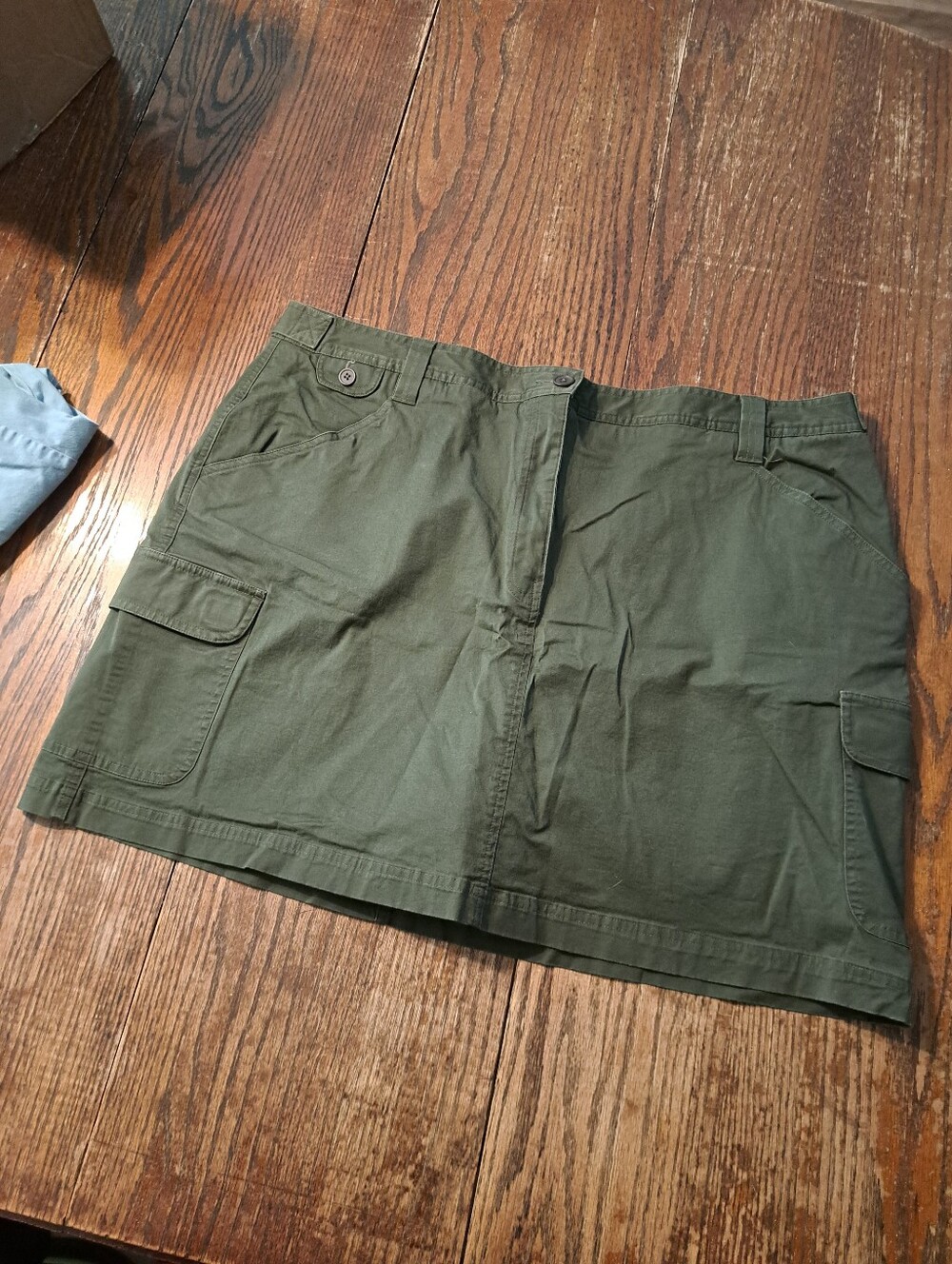 Fashion Bug Green Cargo Skort Size 20W Plus Size Cotton Stretch Pockets Shorts